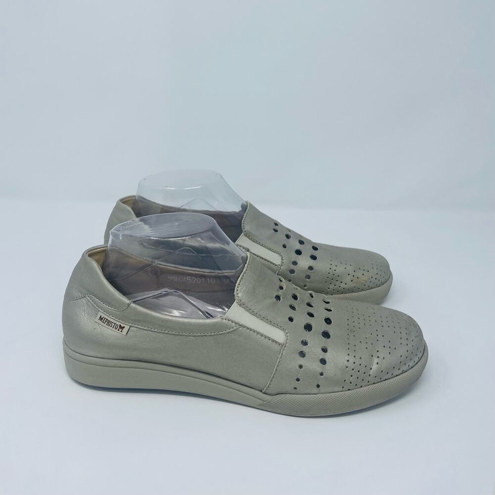 Mephisto Doroty Perf-Silver‎ Slip On-Size 8